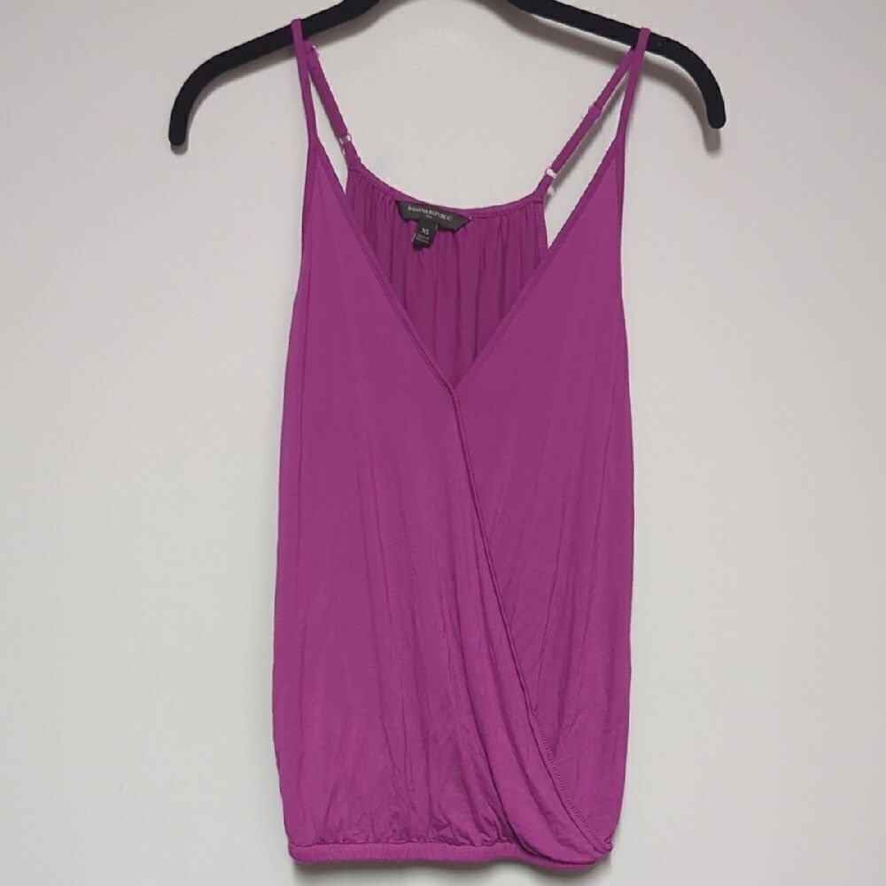 Banana Republic Purple Asymmetrical Wrap Camisole